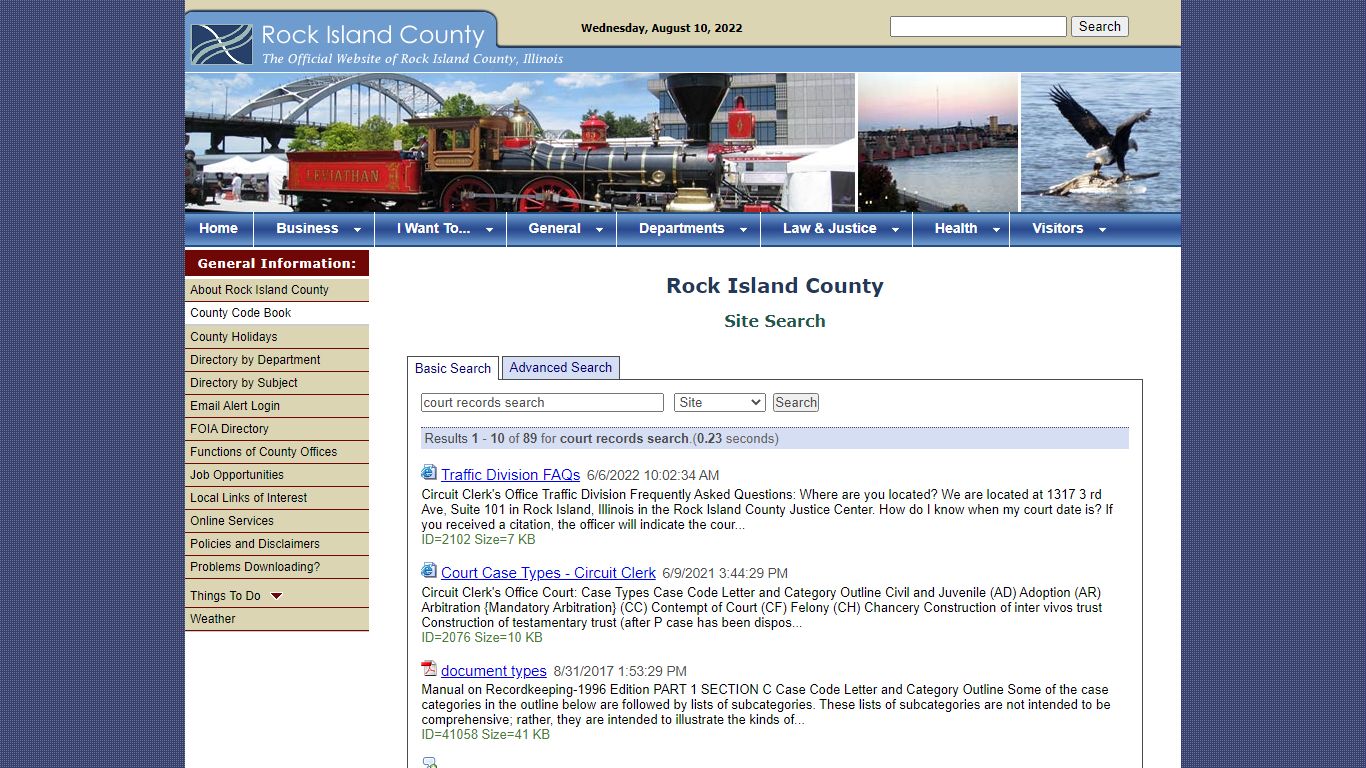 Rock Island County Site Search